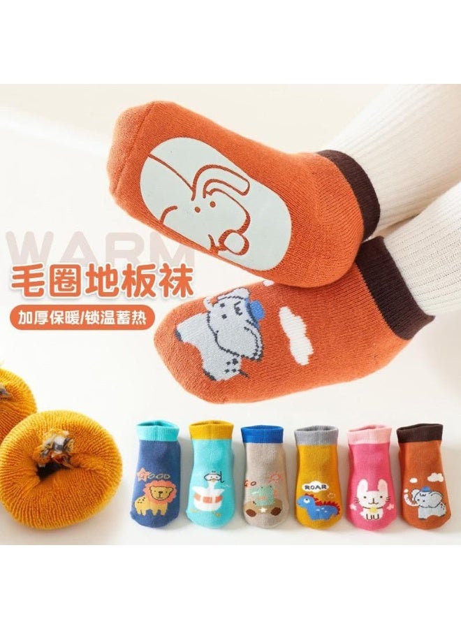 Genaric شراب أطفال من القطن مانعة للانزلاق مع رسومات كرتونية للأولاد والبنات،small 3-36 شهر، موديل 245 - Image 2